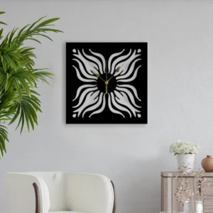 Floral Wall Clock – Metal Wall Clock – Home Decor Pakistan